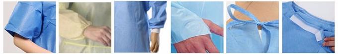 Gaun isolasi pelindung nonwoven sekali pakai dengan lengan pendek