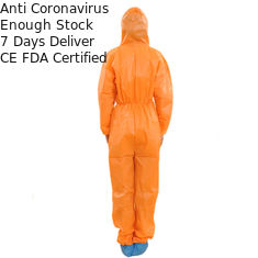 Anti Dust / Paint Non Woven Lab Coat Ukuran S-3XL Dengan Kantong Tersedia